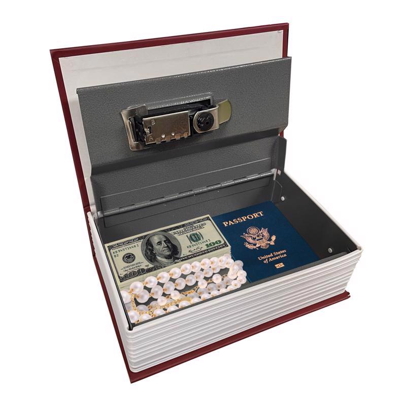 Lucky Line Combination Lock Burgundy Diversion Safe