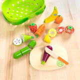 Fat Brain Toy Pretendables Fruit & Veggie Basket Set Multicolored 11 pc