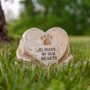Gerson Always in Our Hearts Paw Print Memorial Stone Porch Decor 1 each