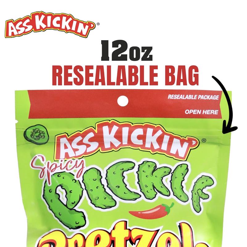 Ass Kickin' Spicy Pickle Pretzels 12 oz Bagged