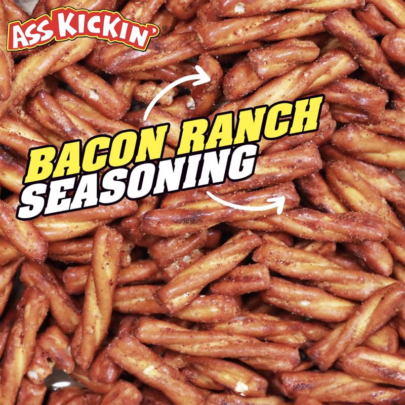 Ass Kickin' Bacon Ranch Pretzels 12 oz Bagged