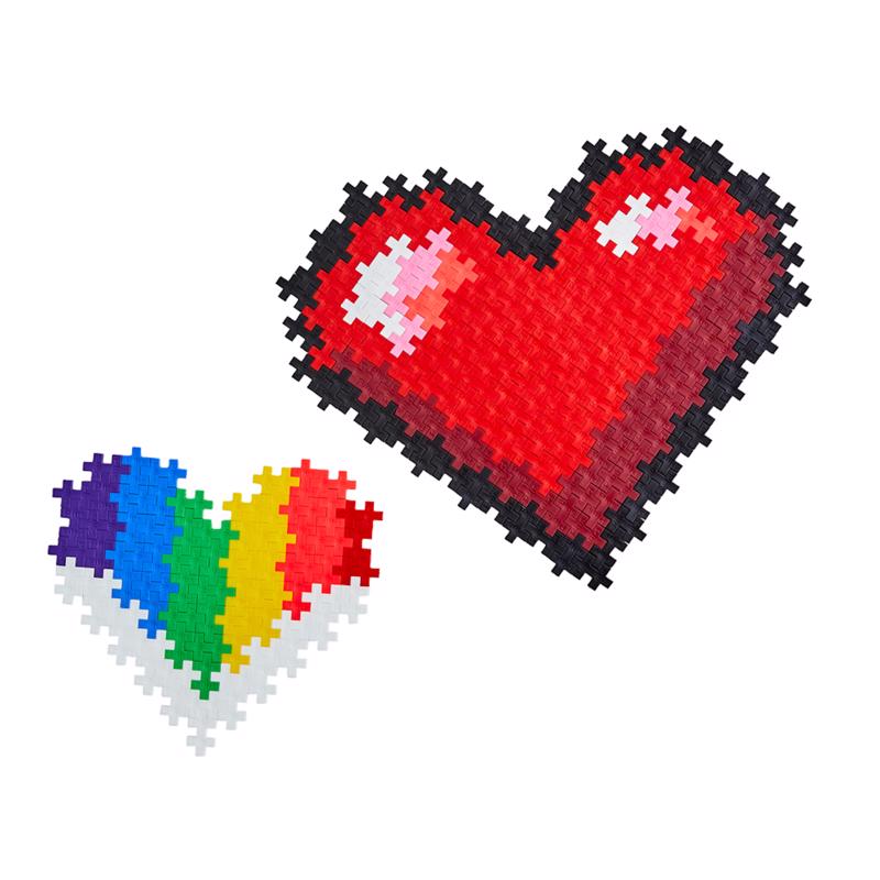 Plus Plus Puzzle By Number Hearts Puzzle Polyethylene Multicolored 250 pc