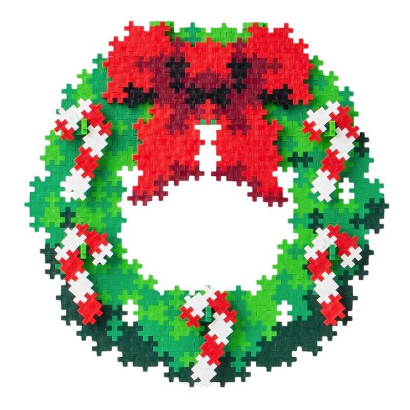 Plus Plus Puzzle By Number Holiday Wreath Puzzle Plastic Multicolored 500 pc