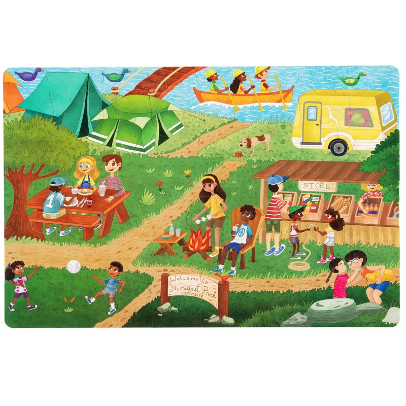 Upbounders Camping Outdoors Kids Jumbo Puzzle Multicolored 48 pc