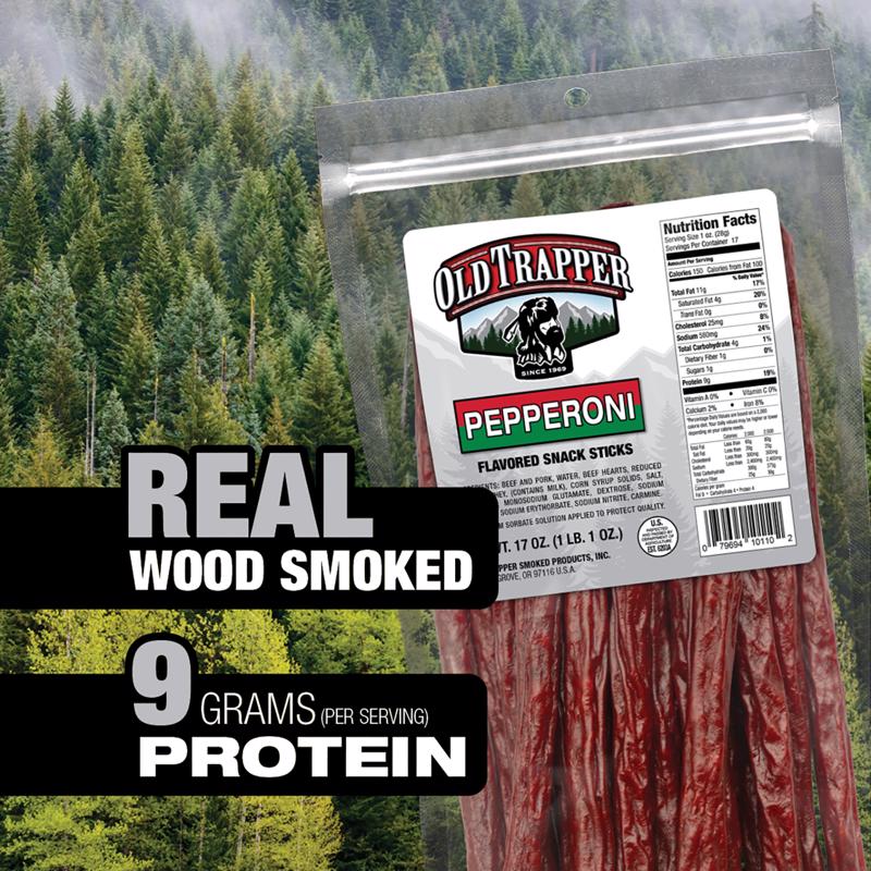 Old Trapper Pepperoni Snack Stick 17 oz Bagged