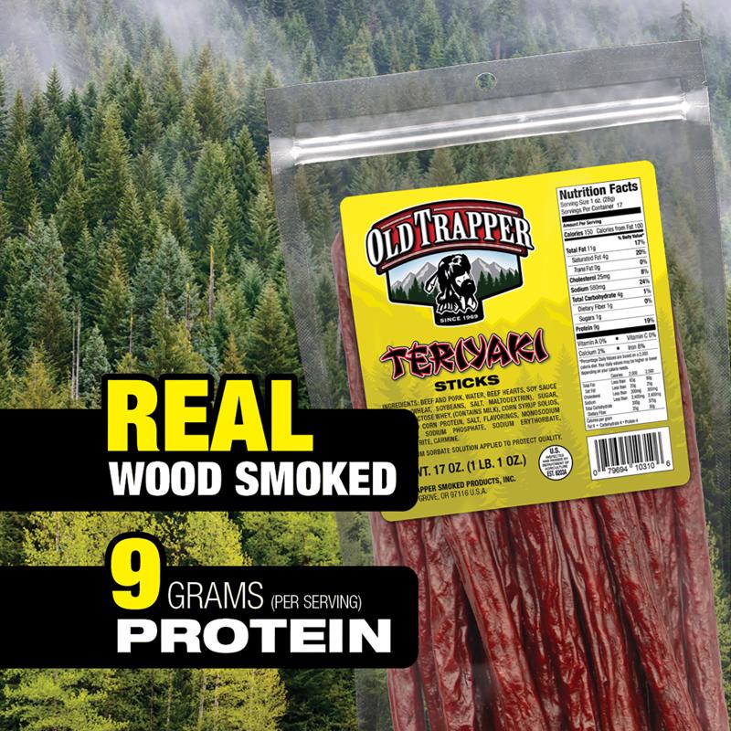 Old Trapper Teriyaki Snack Stick 17 oz Bagged