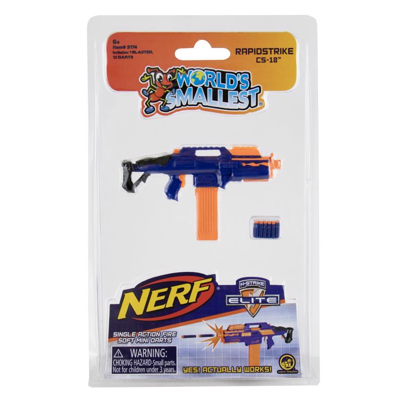 World's Smallest Nerf Blasters Dart Launcher Toy Multicolored