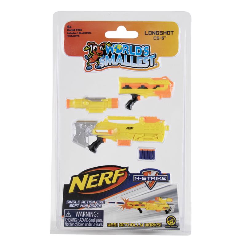 World's Smallest Nerf Blasters Dart Launcher Toy Multicolored