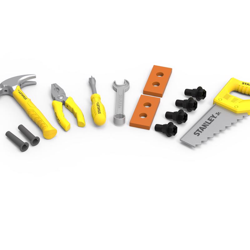 STANLEY Jr. Pretend Play Toolbox Set Multicolored 18 pc