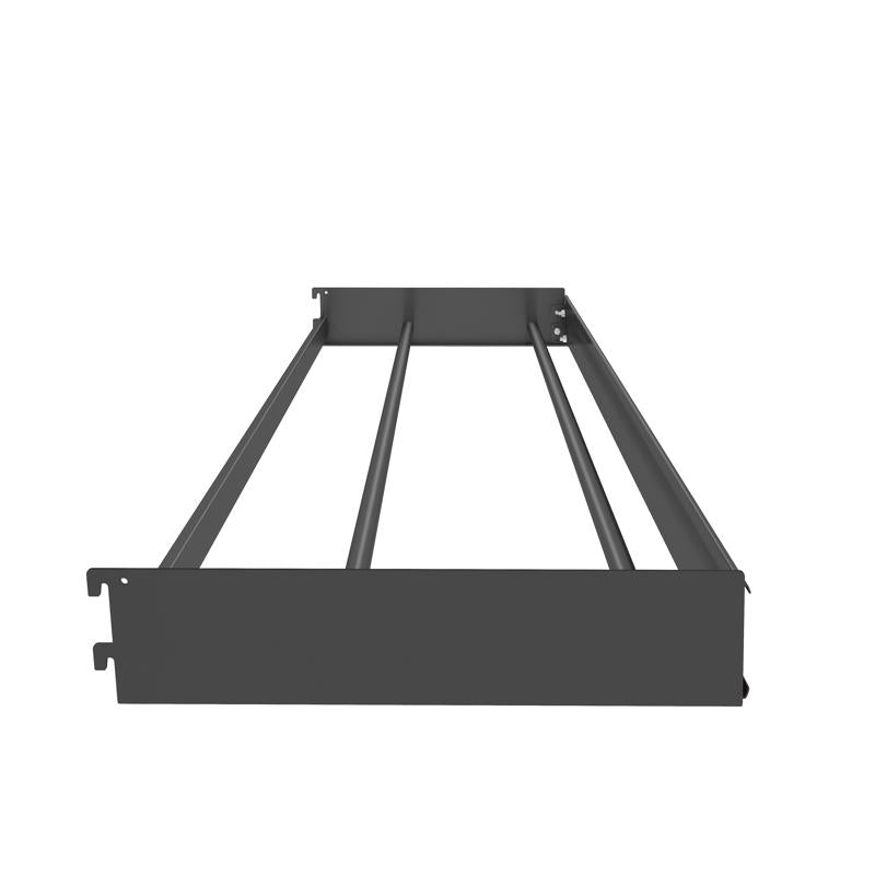 6 in. H X 51 in. W X 19 in. D Black Metal Rope Fixture Rack