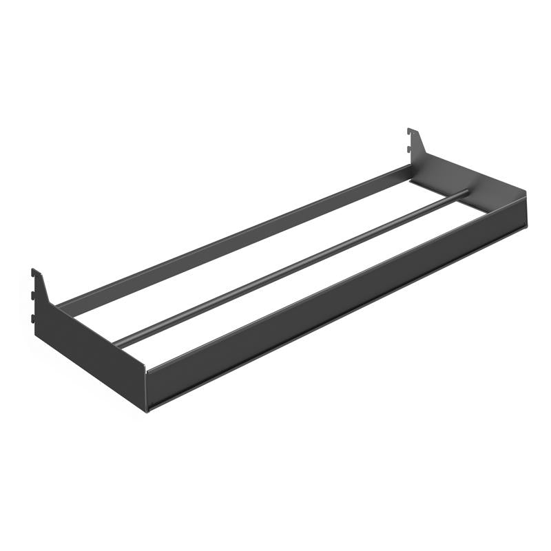 7 in. H X 51 in. W X 19 in. D Black Metal Chain and Cable Shelf Rack
