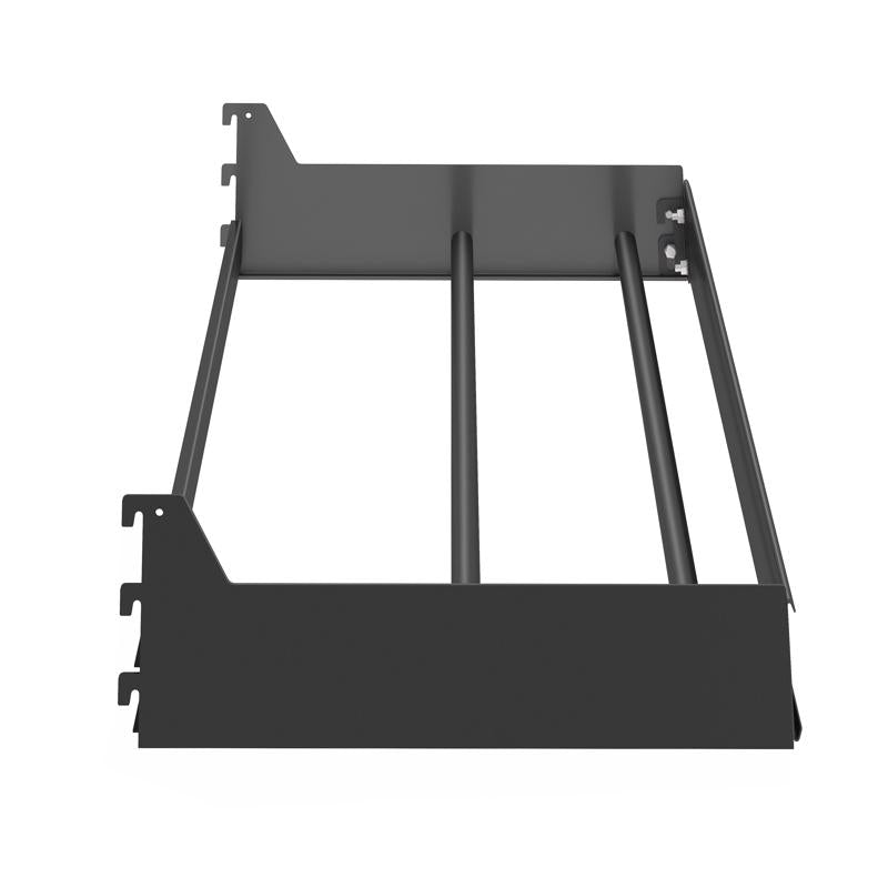 7 in. H X 51 in. W X 19 in. D Black Metal Chain and Cable Shelf Rack