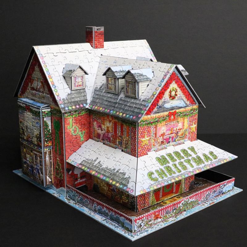 Eurographics Christmas House 3D Jigsaw Puzzle Cardboard Multicolored 1100 pc