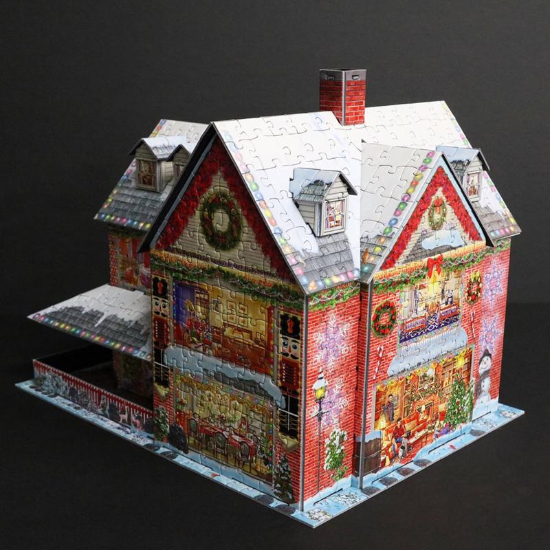 Eurographics Christmas House 3D Jigsaw Puzzle Cardboard Multicolored 1100 pc