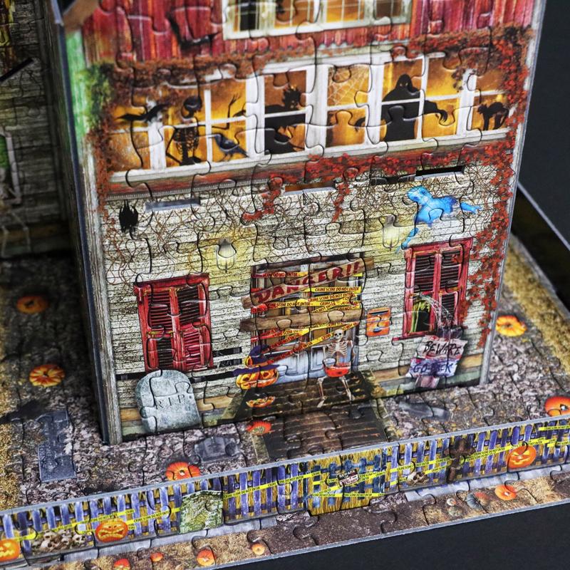 Eurographics Halloween Haunted House 3D Jigsaw Puzzle Cardboard Multicolored 1100 pc