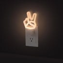 Globe Electric Automatic Plug-in Peace Sign LED Night Light