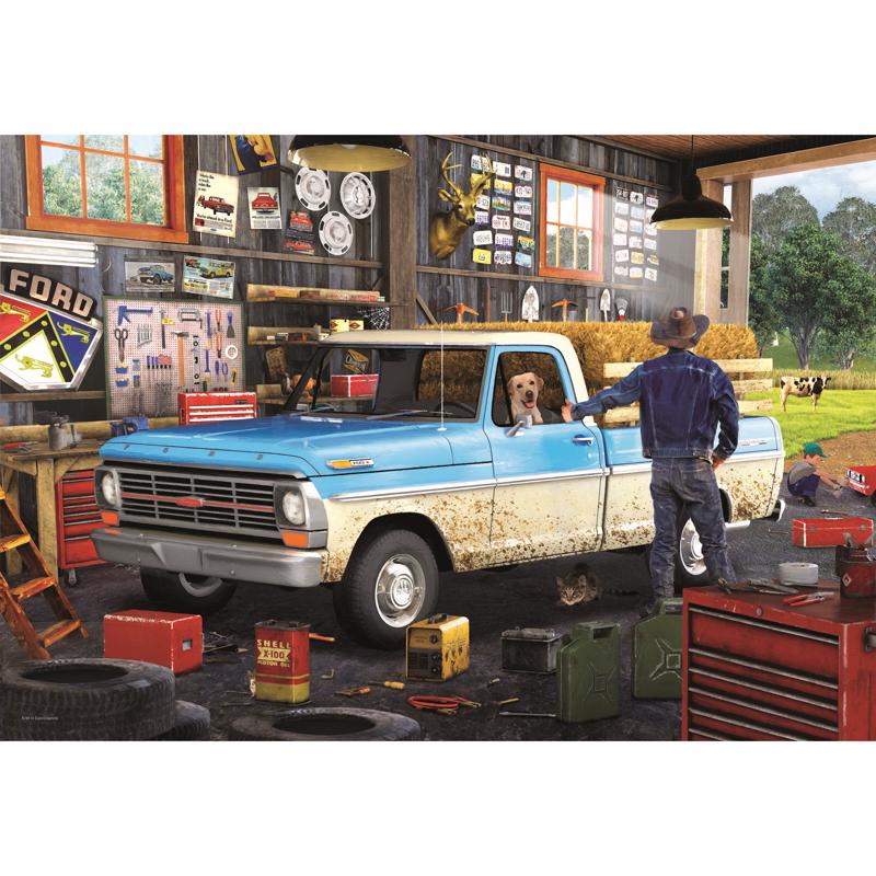 Eurographics Pickup Truck Tin Jigsaw Puzzle Cardboard Multicolored 550 pc