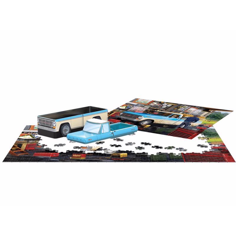 Eurographics Pickup Truck Tin Jigsaw Puzzle Cardboard Multicolored 550 pc