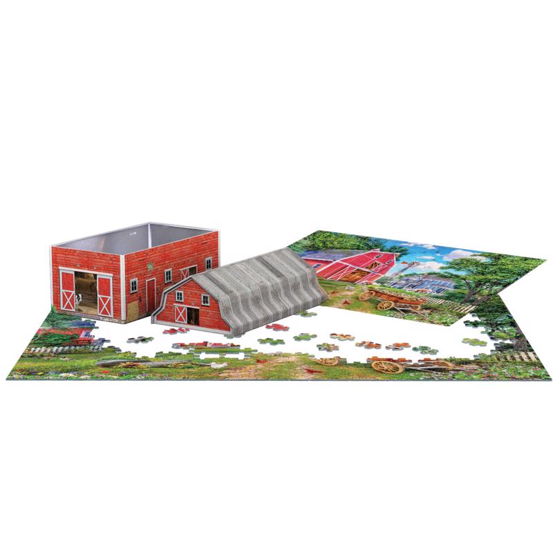 Eurographics Family Farm Tin Jigsaw Puzzle Cardboard Multicolored 550 pc