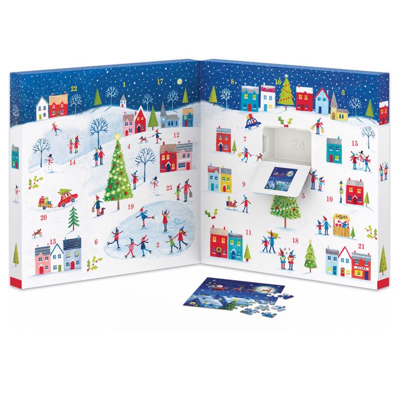 Eurographics Christmas Advent Calendar Puzzle Cardboard Multicolored 1200 pc