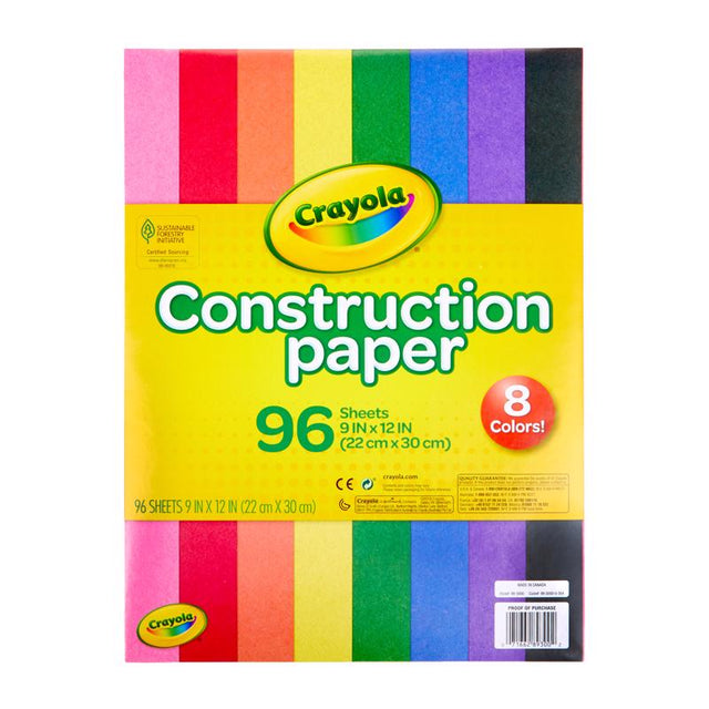 Crayola 12 in. W X 9 in. L Construction Paper 96 pc