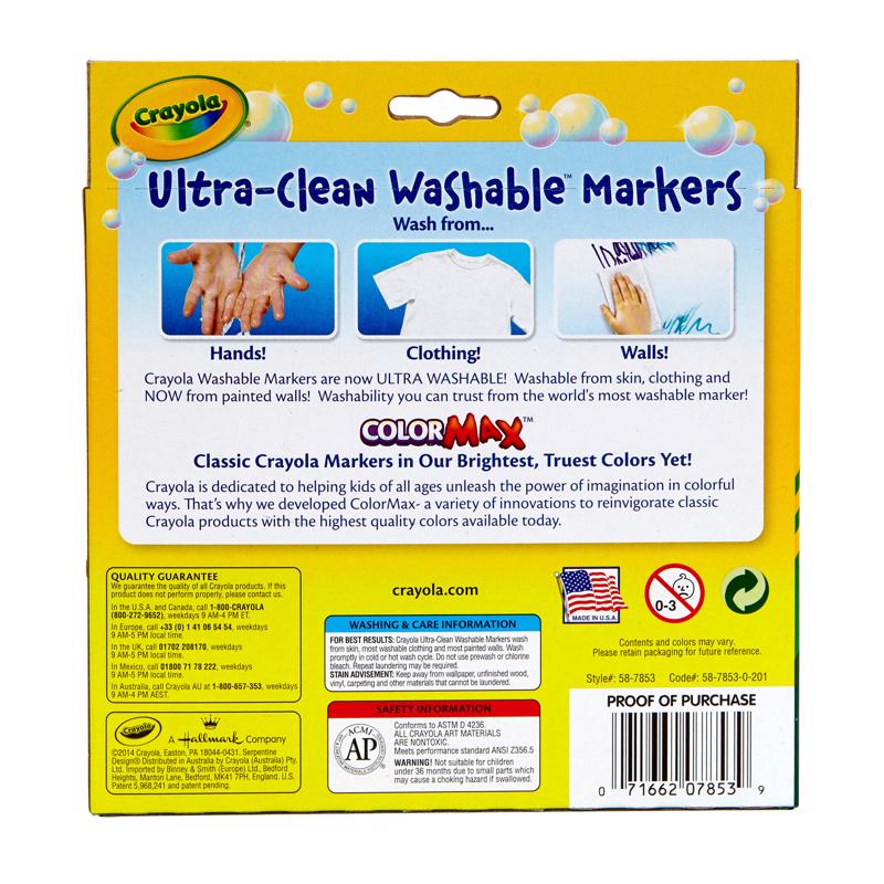 Crayola Assorted Broad Tip Washable Marker 1 pk