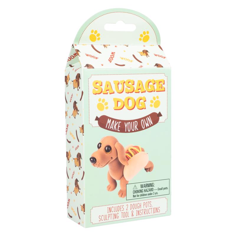 Fizz Make Your Own Sausage Dog Dough Craft Set Brown