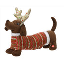 Decoris Brown Christmas dog Animated Decor 10 in.
