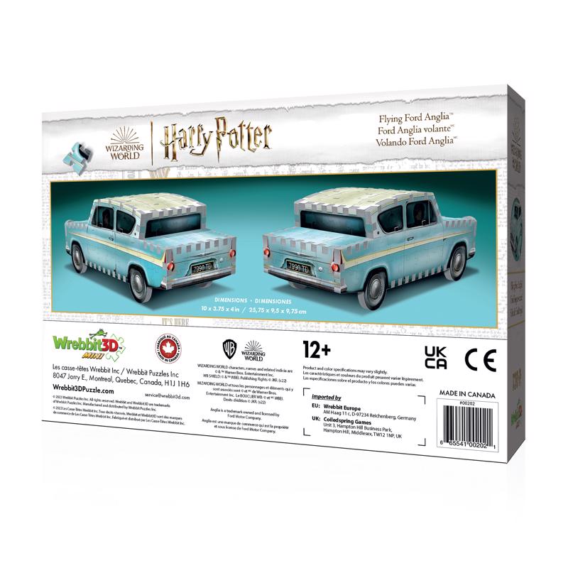 Wrebbit3D Harry Potter Flying Ford Anglia Mini 3D Jigsaw Puzzle Multicolored 130 pc