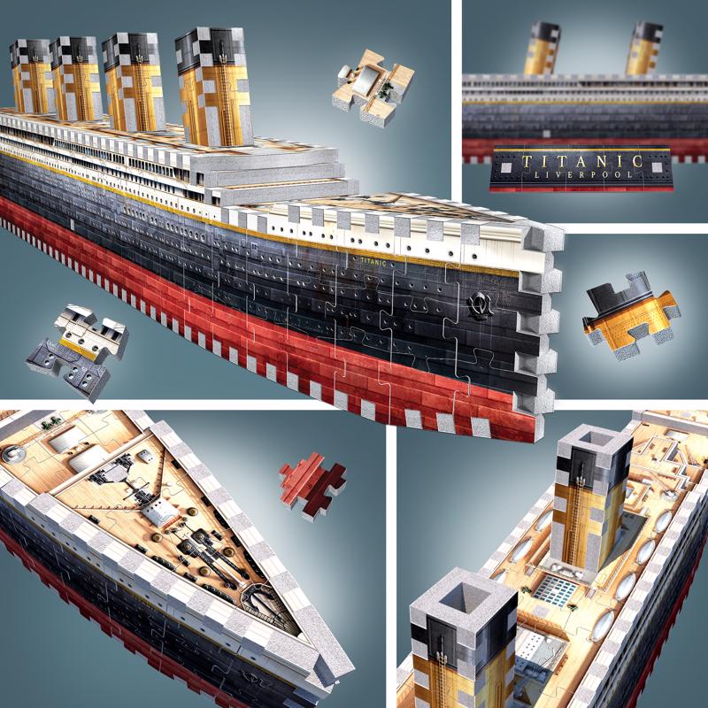 Wrebbit3D Titanic 3D Jigsaw Puzzle Multicolored 440 pc