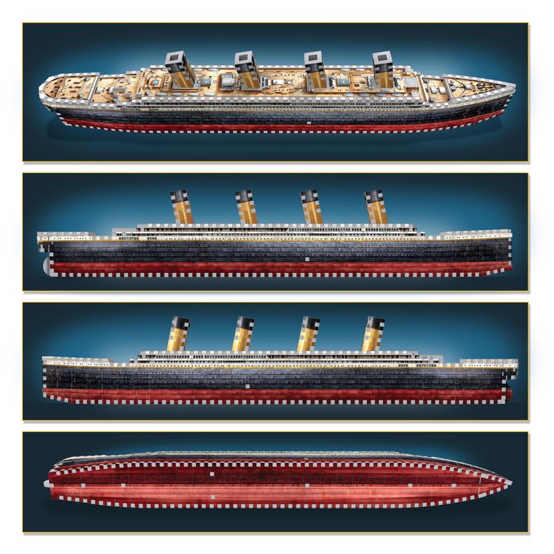 Wrebbit3D Titanic 3D Jigsaw Puzzle Multicolored 440 pc