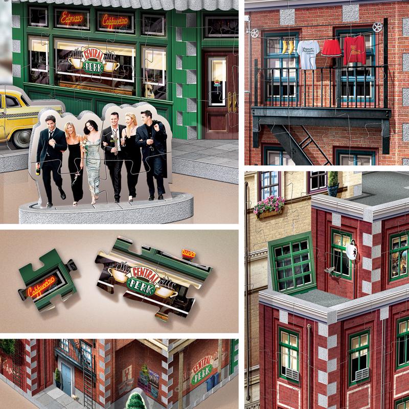 Wrebbit3D Friends-Central Perk 3D Jigsaw Puzzle Multicolored 440 pc