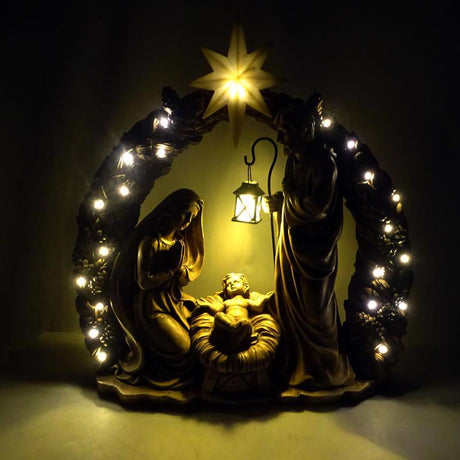 Alpine LED Nativity Scene 25 in. Yard Decor