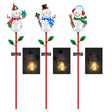Alpine LED Solar Snowman Christmas 36 in. Garden Stake