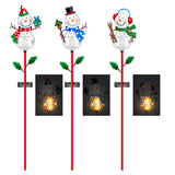 Alpine LED Solar Snowman Christmas 36 in. Garden Stake