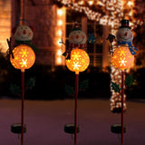 Alpine LED Solar Snowman Christmas 36 in. Garden Stake