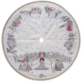 Dyno White/Warm Gray Tree Village Tree Skirt