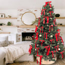 Dyno Red DBL Face Satin Christmas Bow 8 in.