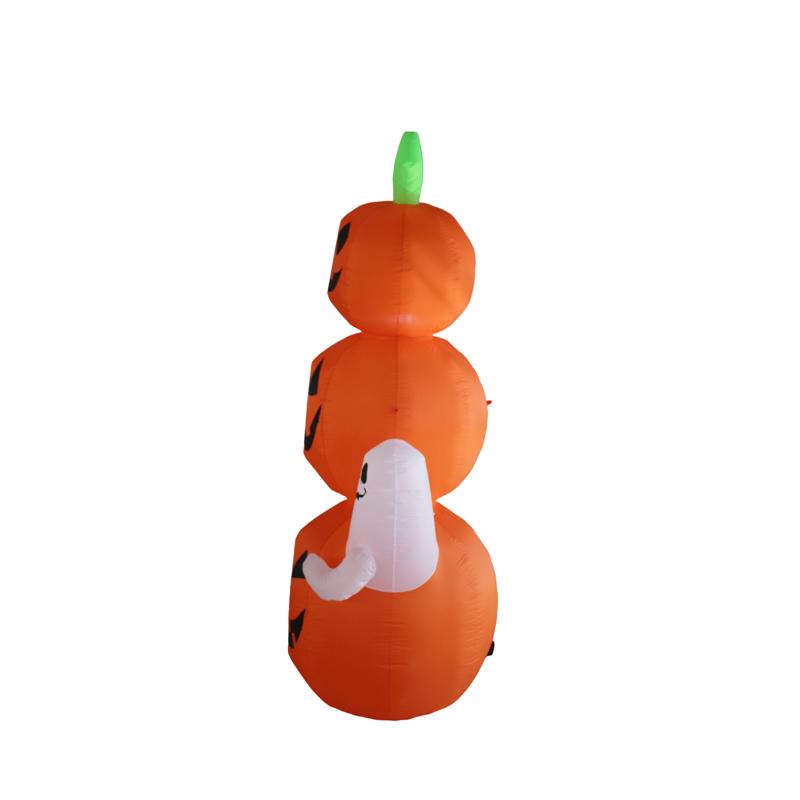 A Holiday Company 14 ft. LED Prelit Pumpkin Stack w/Ghosts Inflatable