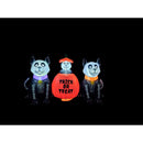 A Holiday Company 7 ft. LED Prelit Animated Skeleton Dog Family Inflatable