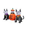 A Holiday Company 7 ft. LED Prelit Animated Skeleton Dog Family Inflatable