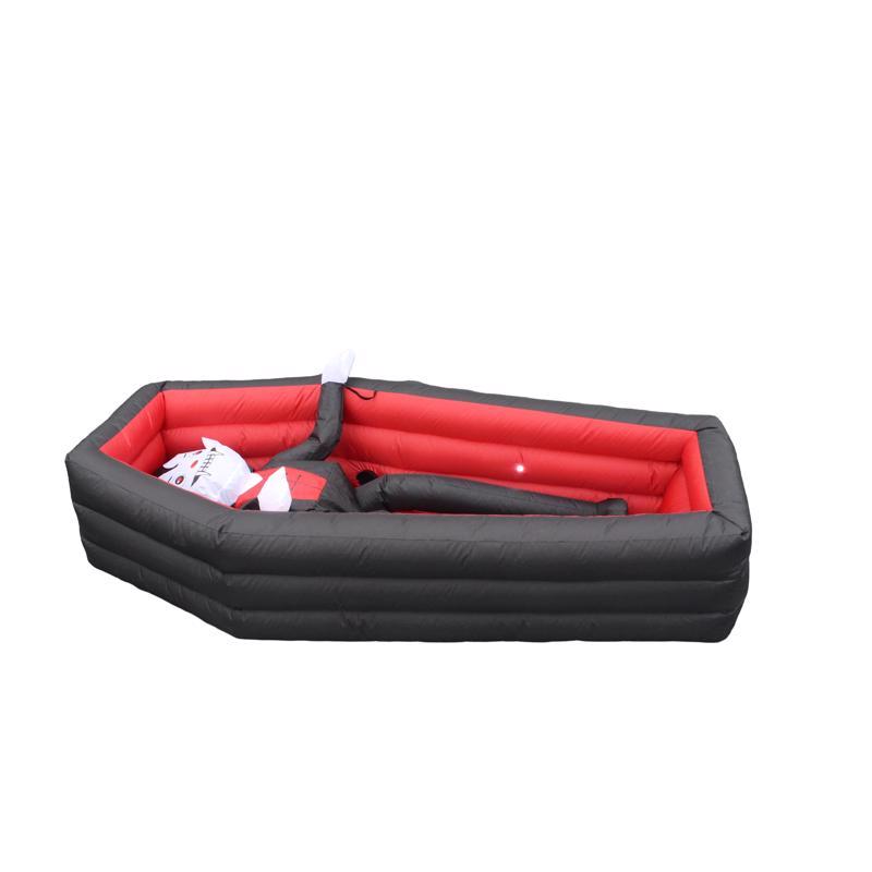 A Holiday Company 6 ft. LED Animated Rising Vampire in Coffin Inflatable