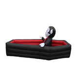 A Holiday Company 6 ft. LED Animated Rising Vampire in Coffin Inflatable