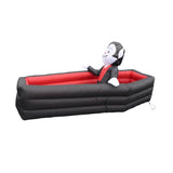 A Holiday Company 6 ft. LED Animated Rising Vampire in Coffin Inflatable