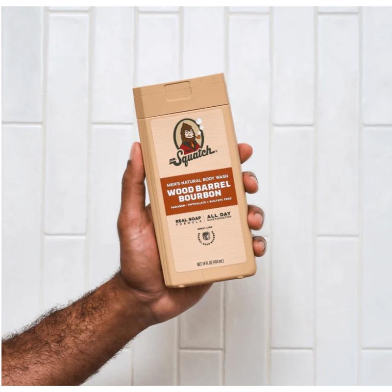 Dr. Squatch Wood Barrel Bourbon Scent Body Wash 14 fl. oz. 3 pk