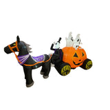 Celebrations 10 ft. LED Prelit Ghosts in Pumpkin Horse Drawn Carriage Inflatable