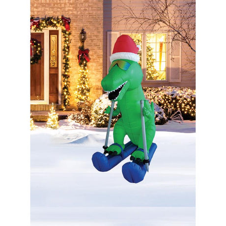 A Holiday Company LED Ski Rex 7 ft. Inflatable