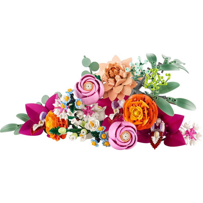 LEGO Botanicals Pretty Pink Flower Bouquet Building Kit Multi 749 pc
