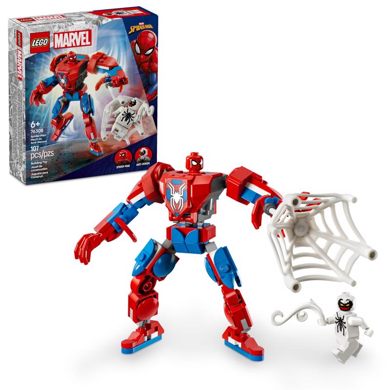 LEGO Super Heroes Spider-Man Mech vs. Anti-Venom Building Toy Multi