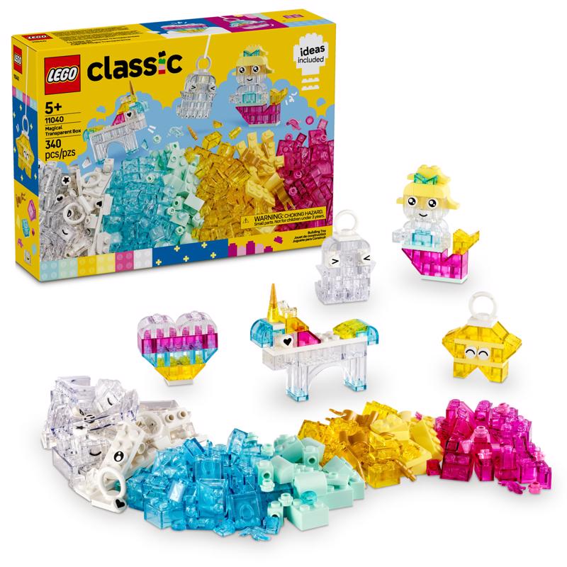 LEGO Classic Magical Transparent Box Building Toy Multi 340 pc
